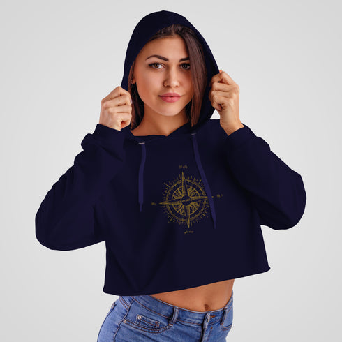 Crop Top Hoodie - Compass